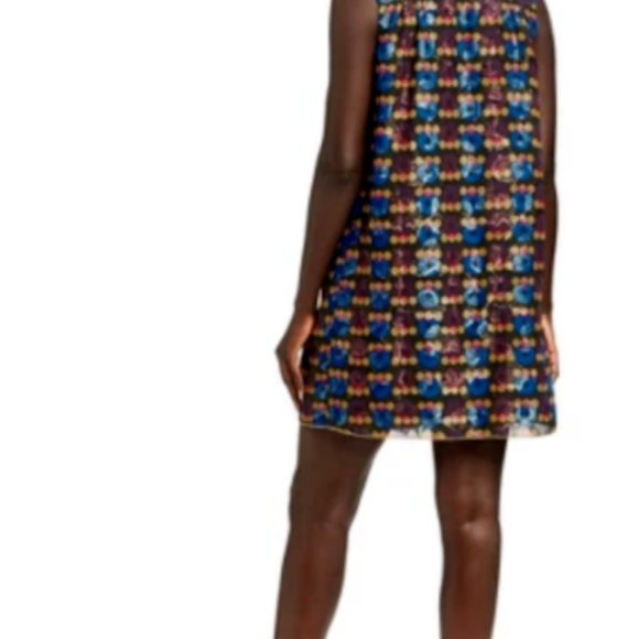 Anna Sui for Target Women’s Metallic Circle Sleeveless Shift Dress Sz 1X NWT ! - Picture 2 of 5